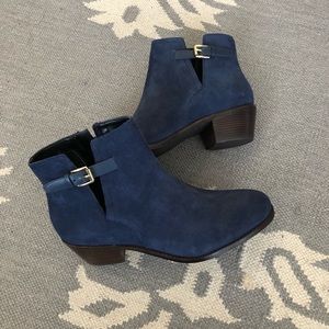 Cole Haan Blue Suede booties. New